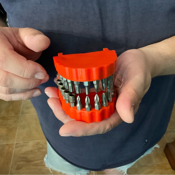 🦷Denture Drill Bit Funny Holder For 1/4” Hex Bits! 💋🤡😂 - Picture 6 of 15